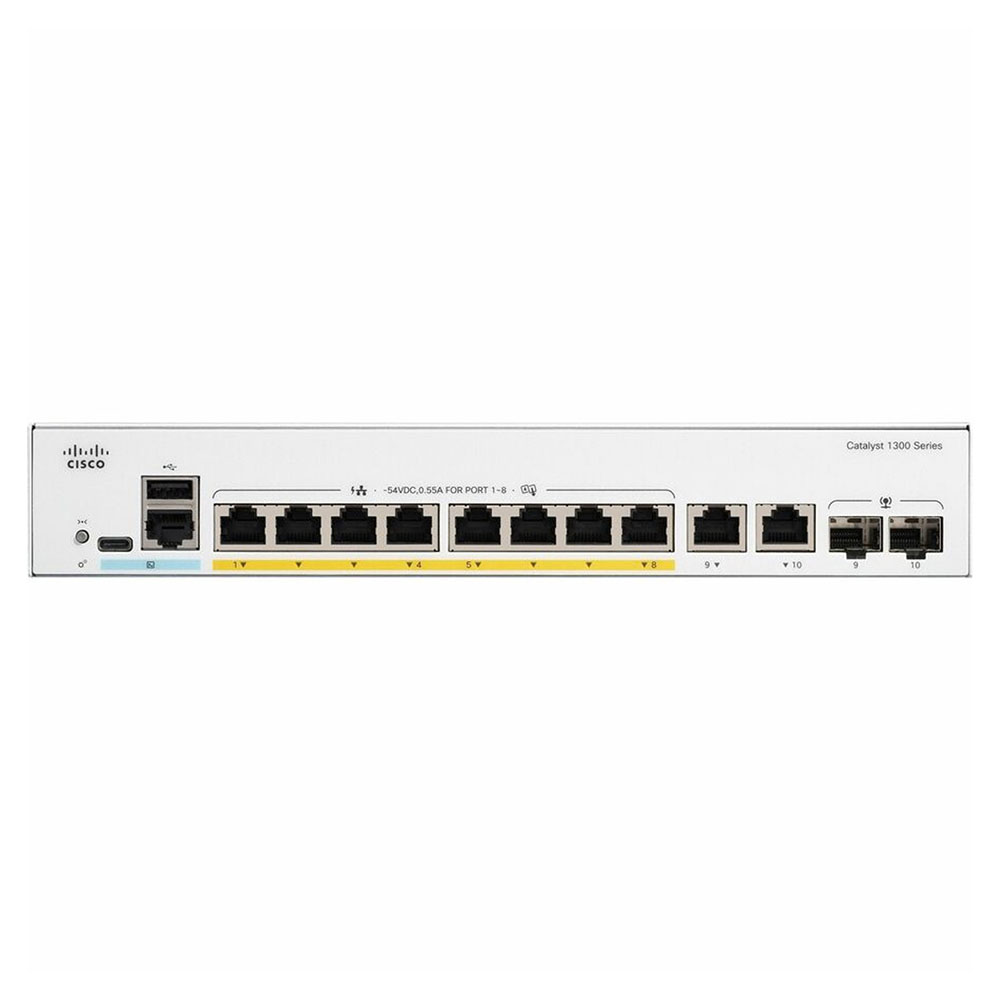 سوئیچ 8 پورت POE-1000 سیسکو C1300-8P-E-2G
